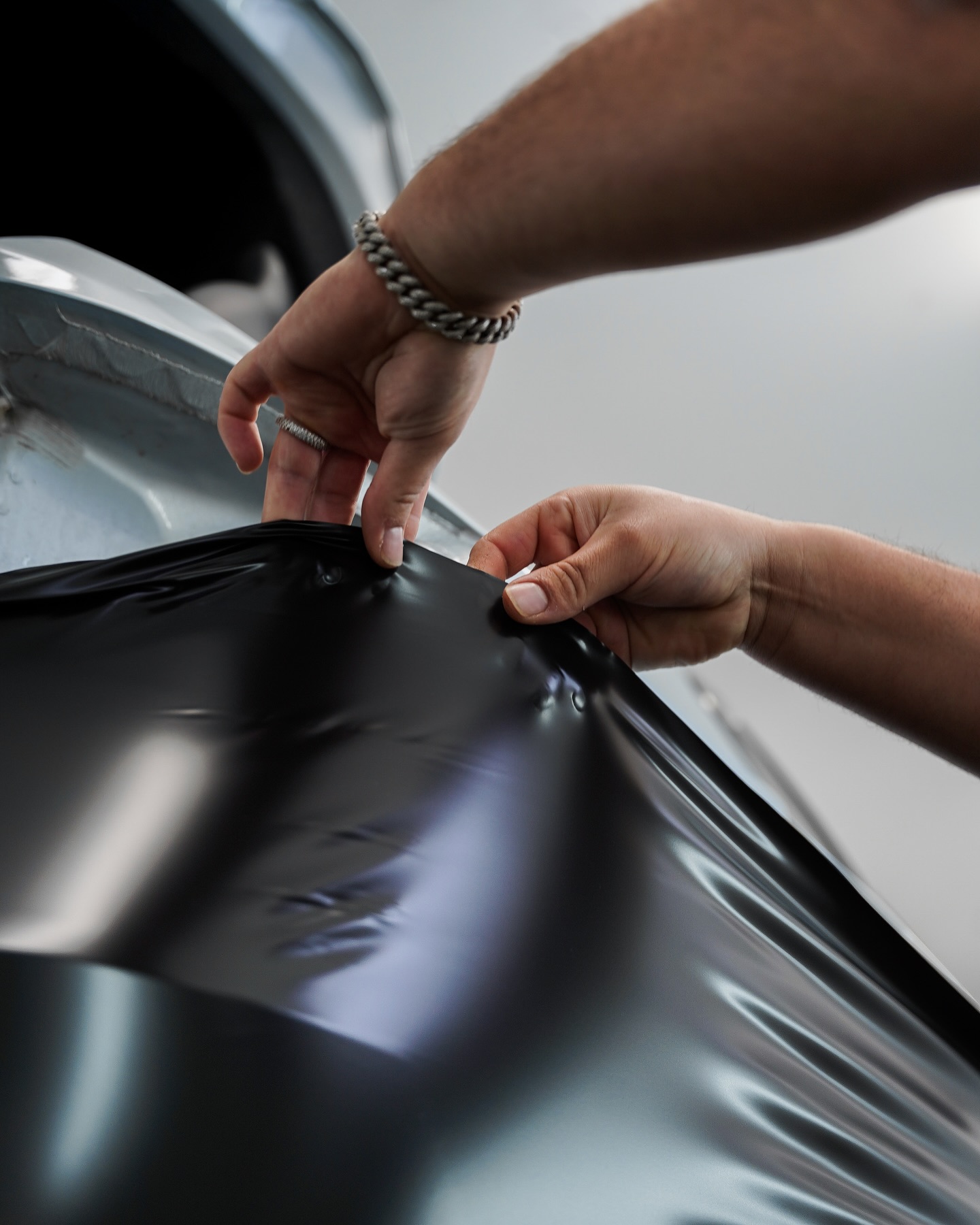 Vinyl wrap installation detail